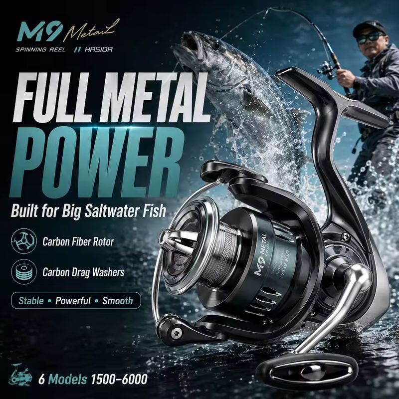 HASIDA M9 Spinning Reel Full M - Trolling Reel review and price
