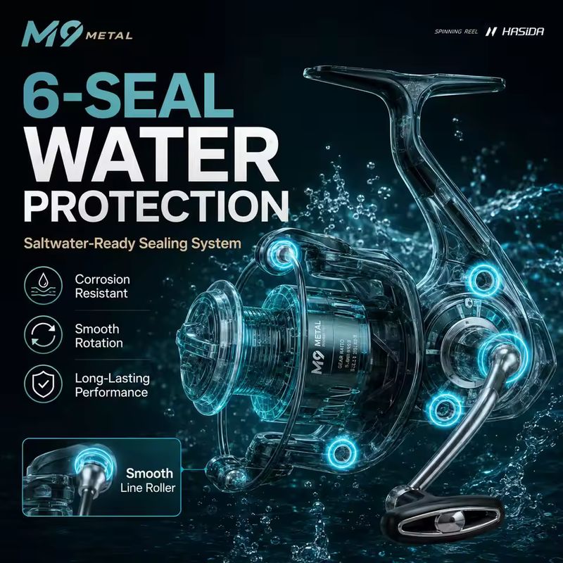 HASIDA M9 Spinning Reel Full M - Trolling Reel review and price
